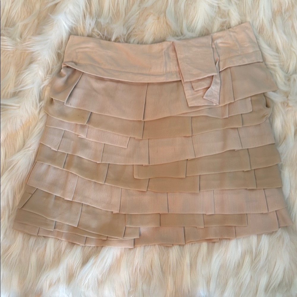 Gracia Tan Gold Mini Bubble Skirt